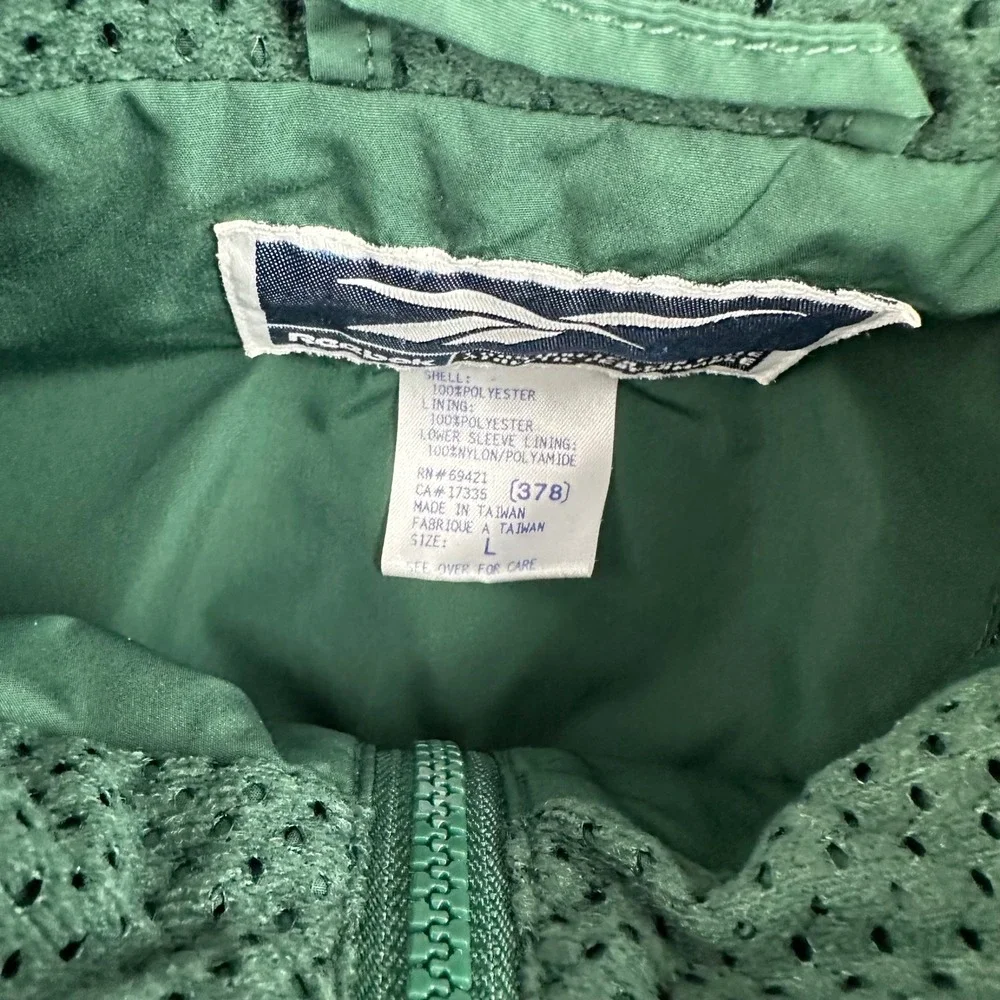 VTG Michigan State Spartans Mens L 1/4 Zip Windbreaker Jacket Reebok Y2K 90s MSU